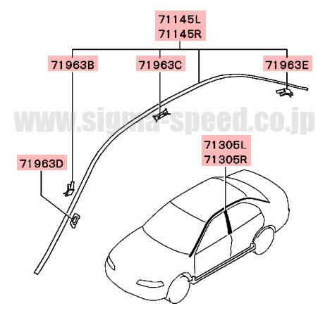 ドリップモール CP9A 4G63 EVO 5.6 MITSUBISHI GENUINE PARTS 三菱純正