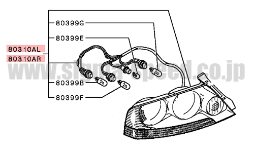 EVO7 テールランプ CT9A MITSUBISHI GENUINE PARTS 三菱純正部品