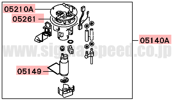燃料ポンプ CT9A EVO7.8.9 MITSUBISHI GENUINE PARTS 三菱純正