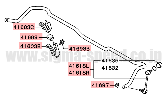 リヤ スタビライザー リンク CP9A EVO5.6 MITSUBISHI GENUINE PARTS　三菱純正部品 ランエボ エボ