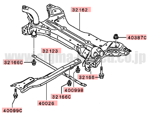 フロント クロスメンバ EVOⅩ CZ4A MITSUBISHI GENUINE PARTS　三菱純正部品 ランエボ エボ