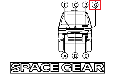 SPACE GEARエンブレム　国内純正部品　DELICA SPACE GEAR