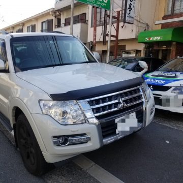 海外市販向け　カーボンルックフードデフレクター　MITSUBISHI PAJERO　三菱パジェロ　 V80/90